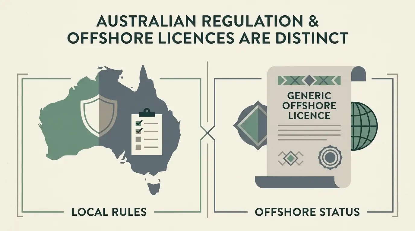 Neutral illustration of Australian regulatory and offshore licensing context